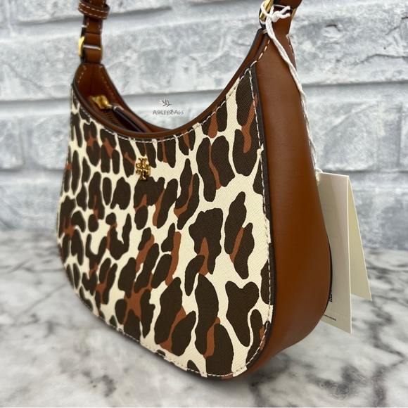 Tory Burch Emerson Printed Shoulder Bag In Leopard Print - Picture 4 of 12